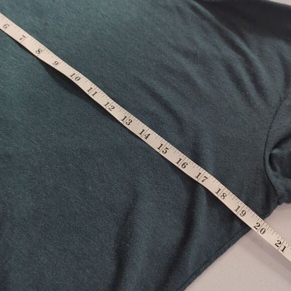 Spiritual Gangster Top Womens Medium Green Split Back Sweatshirt Lightweight - Picture 8 of 9